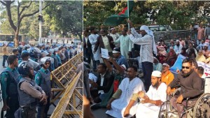 প্রতিবন্ধী বিদ্যালয়ের শিক্ষকদের ‘লং মার্চ টু যমুনা’ আটকে দিলো পুলিশ