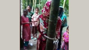 রংপুরে মধ্যযুগীয় বর্বরতা, গৃহবধূকে রাতভর গাছে বেঁধে নির্যাতন