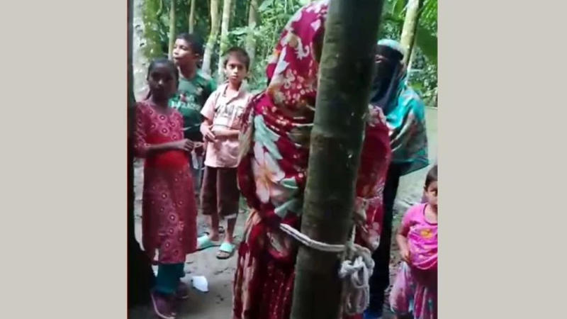 রংপুরে মধ্যযুগীয় বর্বরতা, গৃহবধূকে রাতভর গাছে বেঁধে নির্যাতন রংপুরে মধ্যযুগীয় বর্বরতা, গৃহবধূকে রাতভর গাছে বেঁধে নির্যাতন