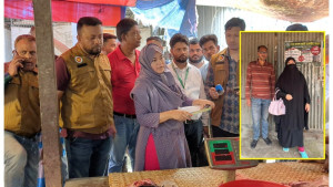 বোরকা পরে বাজারে নির্বাহী ম্যাজিস্ট্রেট,জরিমানা ৭ দোকানিকে