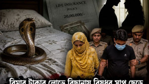 বিমার টাকার লোভে বিছানায় বিষধর সাপ ছেড়ে স্বামীকে হত্যার অভিযোগে স্ত্রী- গ্রেপ্তার