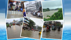 ভারী বৃষ্টিতে বিপর্যস্ত জনজীবন, আরও দুই দিন থাকতে পারে দুর্ভোগ