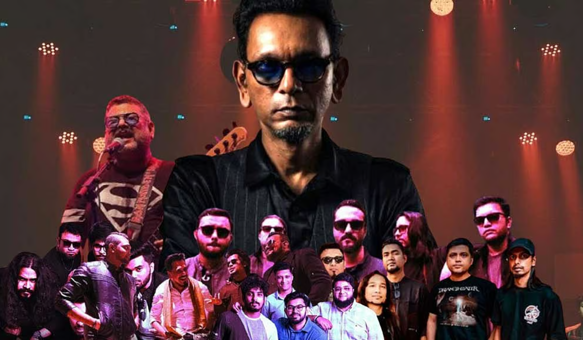 এক মঞ্চে আট ব্যান্ড, চলছে ‘ওভারলোড কনসার্ট’
