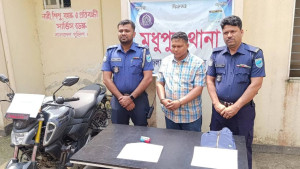 ভুয়া পুলিশ পরিচয়ে ছিনতাইকালে যুবক আটক