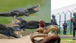 ভারতের সীমান্তে সাপ-কুমির বাহিনী, এমন নজির বিশ্বে আর আছে?